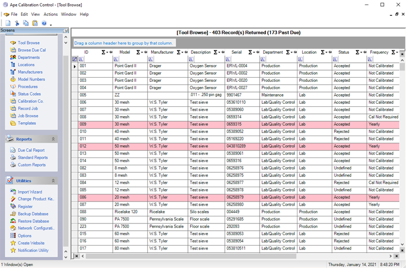 Calibration Control Version 5.x