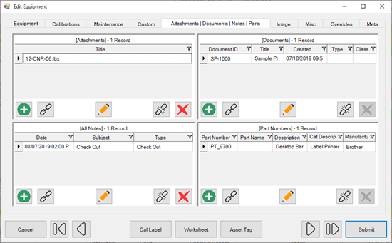 Panel Grids Tab