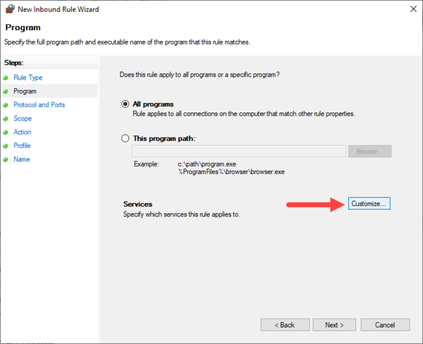 Inbound Custom Service SQL Server