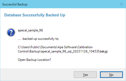 SQL Database Backup Folder