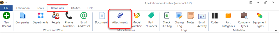 Attachments Grid