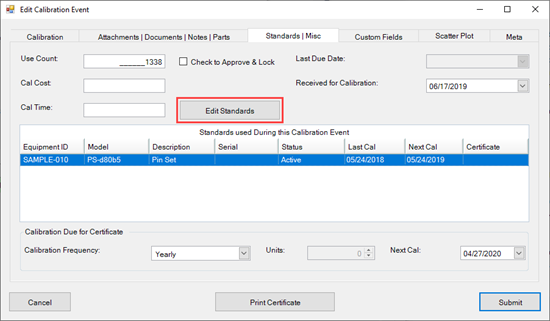 Calibration Standards