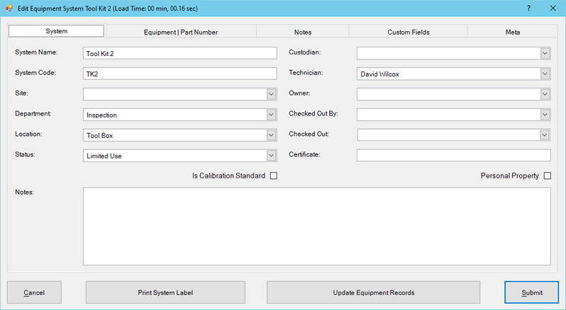 Add Equipment System